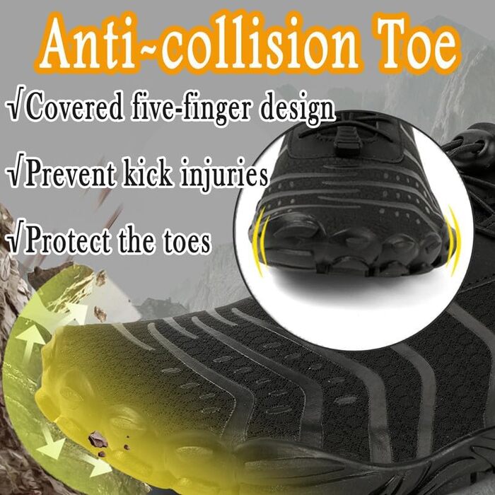 Босі кросівки для чоловіків та жінок широкі, для трейлу, з п'ятьма пальцями, мінімалістичні, з нульовим перепадом, для піших прогулянок, фітнесу, комфортні, легкі, для бігу, унісекс, розміри 36-46 EU, 39 EU, чорні