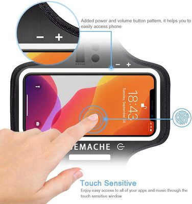 Брелок-тримач для iPhone 16, 15, 14, 13, 12, 11 від JEMACHE для занять спортом та фітнесом (з тримачем для карт)