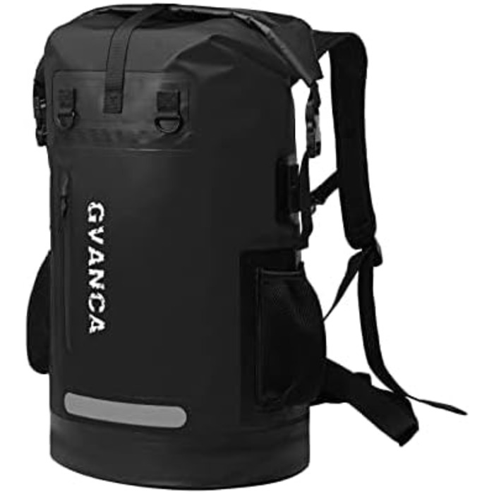 Водонепроникний рюкзак GVANCA Dry Bag 35 л (Чорний) для каякінгу, SUP, водних видів спорту