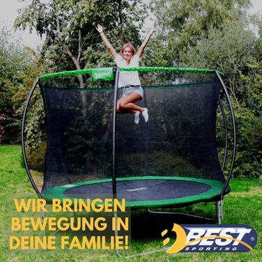 Батут для стрибоків Superstar 2.0: великий, з сіткою безпеки, Ø 305 см, для дітей та активного відпочинку