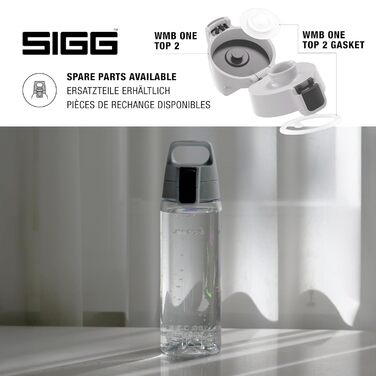 Пляшка для води Sigg Tritan Total Color ONE 600 мл / 1 л: для газованих напоїв, легка, герметична, BPA-free, миється в посудомийній машині