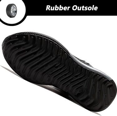 Черевики безпеки легкі чоловічі/жіночі робочі з металевим капом дихаючі антиковзкі черевики з металевим капом 35-48 EU (48 EU, Чорний)