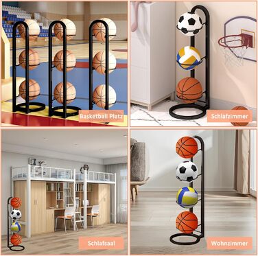 Стійка для зберігання м'ячів: баскетбол, футбол, волейбол. Вертикальна підставка для м'ячів