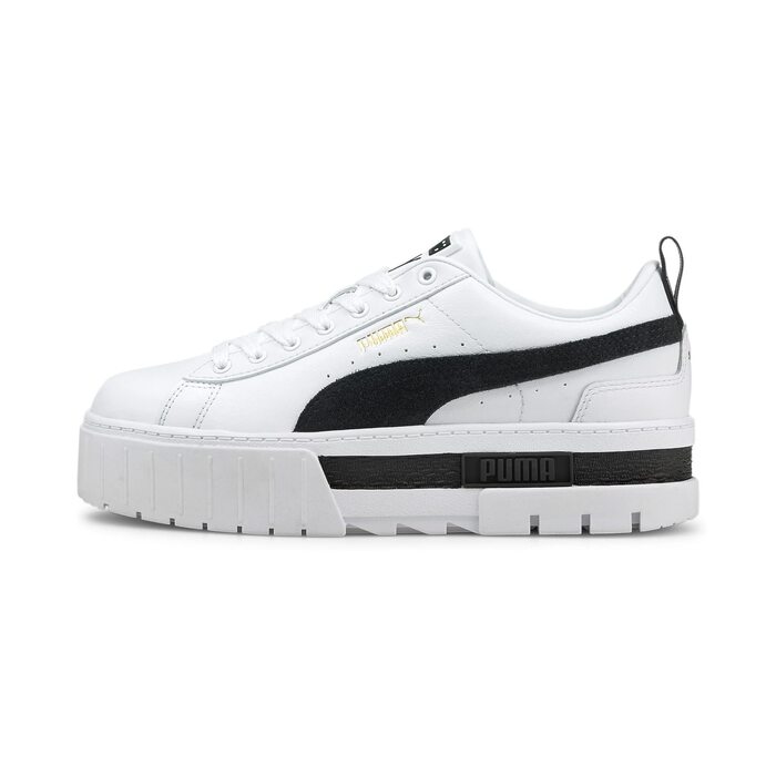 Жіночі кросівки PUMA Mayze Wn's White Black — білі кеди на платформі, розмір 39 EU