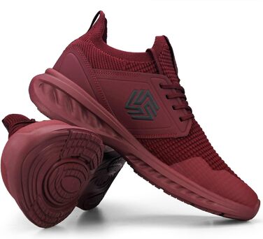 Кросівки Giniros для чоловіків: бігові, спортивні, тенісні, для прогулянок та фітнесу. Червоні, легкі, дихаючі (40 EU)