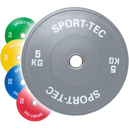 Олімпійський бампер-диск Sport-Tec 5 кг, Ø50 мм, сірий