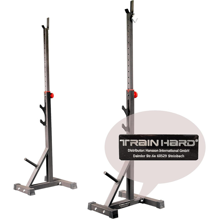 Стійка для штанги Train Hard, пара, сертифікована EN957, тримач для гантелей і штанги