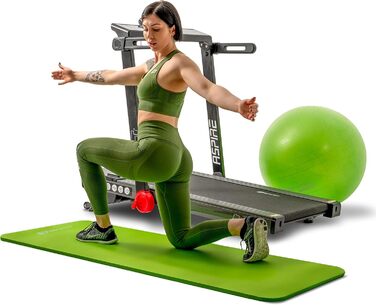 Бігова доріжка Hop-Sport Aspire HS-2500LB для дому, 3 к.с., 50x125 см, до 18 км/год, USB, Bluetooth, дисплей, навантаження до 150 кг, нахил до 15°