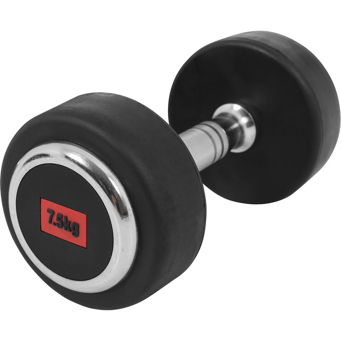 Гантелі GORILLA SPORTS 2,5-50 кг, гумові, гантельний набір, круглі, рифлений нековзкий хват, для фітнесу, з/без підставки, чавунні