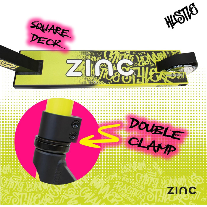 Дитячий трюковий ролер Hustle: легкий, з професійним кермом, підшипниками ABEC та колесами 100 мм