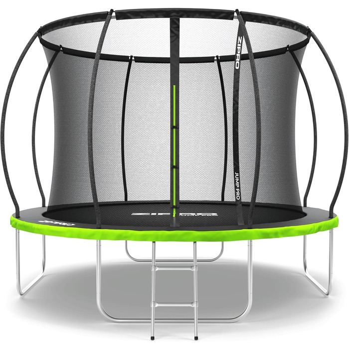 ZIPRO JumpPro Premium Трамплін для дітей Outdoor, садова модель з сіткою, захист від УФ, водостійкий, проста збірка, вантажопідйомність до 150 кг, діаметр 252/312/374/435/496 см
