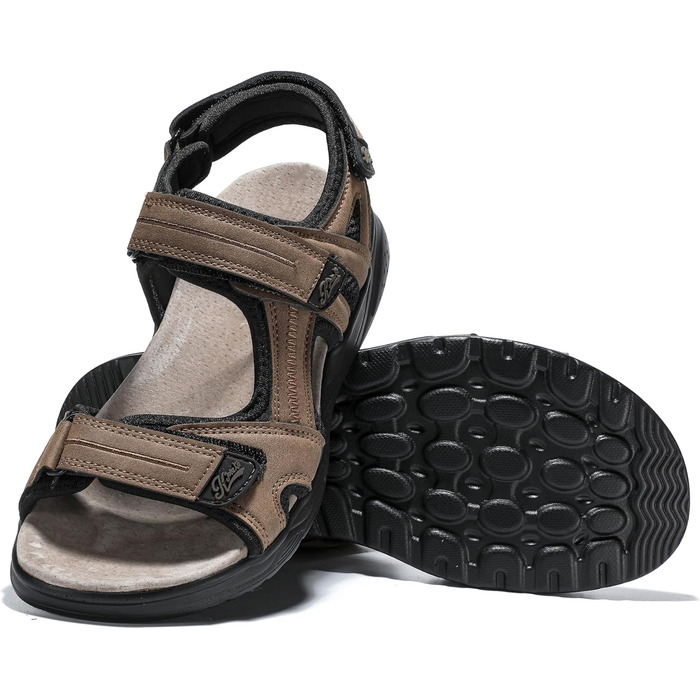 Чоловічі сандалі JOMIX на липучці, бежеві - літні відкриті шльопанці для трекінгу, розмір 44 EU