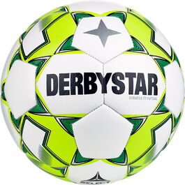 Футзальний м'яч Derbystar Stratos Light v23 біло-жовто-синій, розмір 4