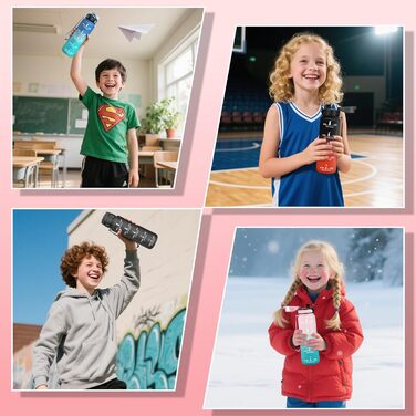 Фляга для води HoneyHolly 1 л з фільтром, з позначками часу, противитікаюча, для спорту, велосипеда, йоги, фітнесу, активного відпочинку (чорно-червона)