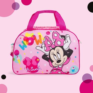 Дитяча спортивна сумка PERLETTI Minnie Mouse, водонепроникна, рожева, для дівчаток, басейн, садок, 42x28x21 см