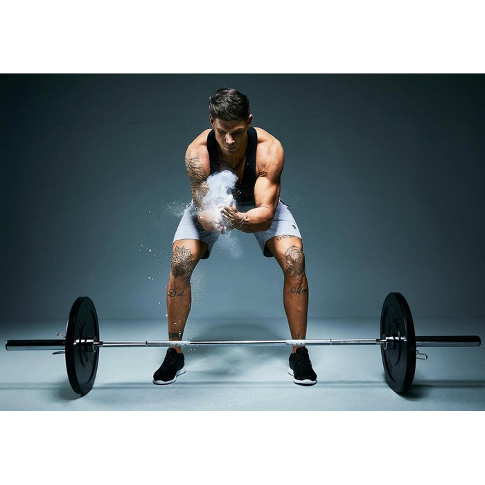 Олімпійські диски для штанги GORILLA SPORTS, гумові, чорні, 5-25 кг, 50 мм, нековзні