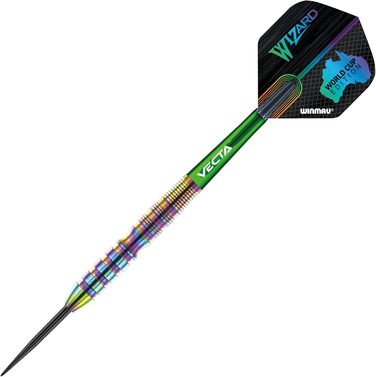 Дротики WINMAU Simon Whitlock Urban World Cup 24 г, професійні, сталевий наконечник, вольфрам, з крилами та стрижнями (хвилясті)