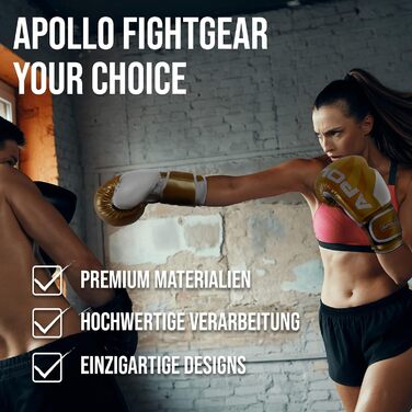 Боксерські рукавички Apollo з PU шкіри для чоловіків і жінок, 12/14/16oz – для боксу, кікбоксингу, MMA, тренувань, боксерського мішка