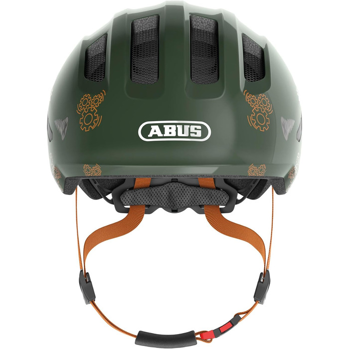 Дитячий велосипедний шолом ABUS Smiley 3.0, зелений, розмір S (45-50 см), з глибокою посадкою, безпечний для дівчат і хлопців, дизайн для дітей, підходить для зачіски з хвостиком