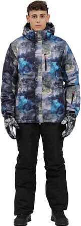Чоловічий зимовий кіакун (комбінезон) для сноуборду та активного відпочинку, вітронепроникний, колір: кобальтовий (чорний), розмір XXL