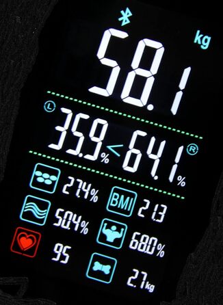 Ваги-аналізатор тіла LITTLE BALANCE 8661 Cardio X4 USB-R, нічний синій, до 180 кг, розумні, з USB зарядкою, перезаряджувані, без батарейок, ремонтопридатні