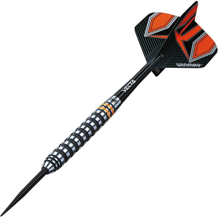 Дротики WINMAU Fury 24 г з вольфраму, з призмовими флайтами та Vecta-шафтами