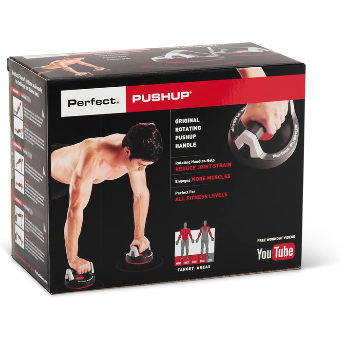 Набори для віджимань Perfect Fitness з поворотними ручками, 16,75 x 17,75 x 12,75 см