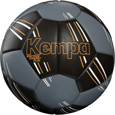 Гандбольний м'яч Kempa SPECTRUM SYNERGY PLUS, тренувальний і ігровий, 30 панелей, універсальний для всіх вікових груп, чорний/антрацит