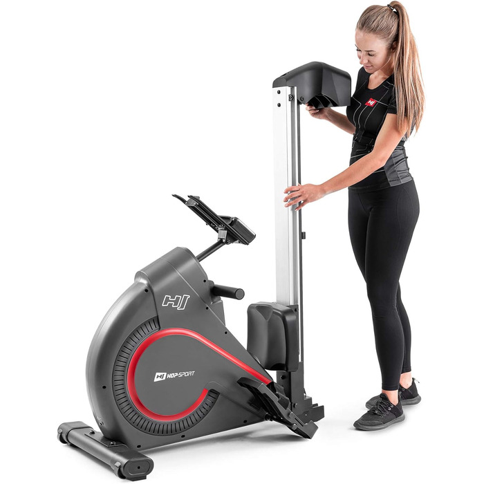 Гребний тренажер Hop-Sport HS-095R для дому, магнітний, 12 програм, LCD-дисплей, до 150 кг