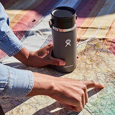 Термокружка Hydro Flask 473 мл з нержавіючої сталі, вакуумна, для кави, герметична, Flex Sip кришка, широка горловина, колір Goji