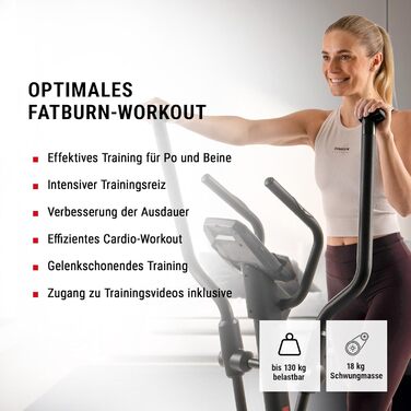 Елептичний тренажер HAMMER Crossfly BT з Glute Shaper, 24 програми, сумісний із Zwift і Kinomap