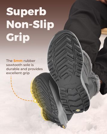 Черевики зимові чоловічі FitVille широкі (X-Weit) теплі водонепроникні сірі (42.5 EU)