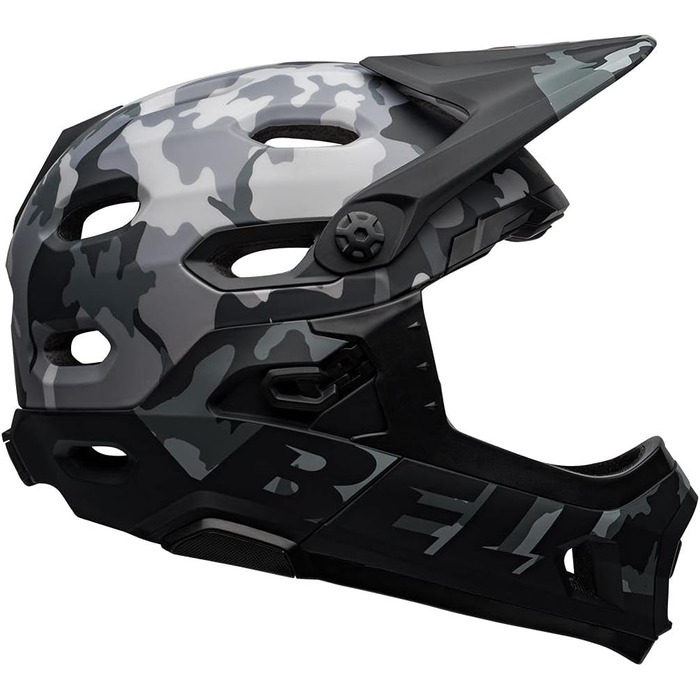 Велошолом BELL Super DH MIPS, розмір M (55-59 см), матовий/глянцевий чорний камуфляж