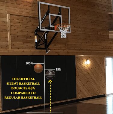 Безшумний баскетбольний м'яч WAWAWEWA Silent Basketball X, розмір 7, 74,9 см, з рифленої безповітряної піни для тихого дриблінгу та тренувань у приміщенні