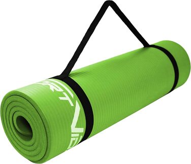 Килимок для йоги SportVida з нековзким покриттям - NBR, 180 x 60 x 1 см, для дому, з сумкою, фітнес, 6 кольорів