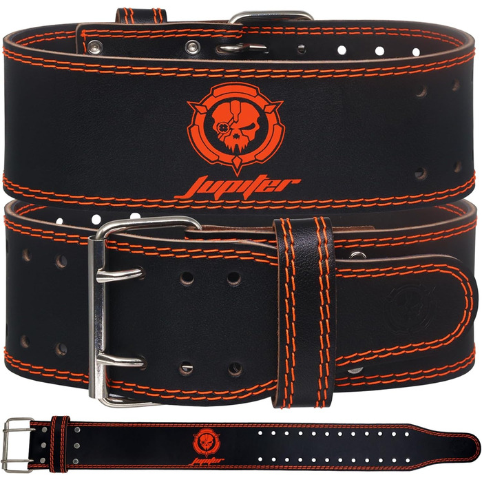 Пояс для важкої атлетики з екошкіри, 6 мм, підтримка спини, подвійна застібка, для важкої атлетики, пауерліфтингу, присідань та станової тяги, XX-Large, помаранчевий/червоний, візерунок 'Захід сонця'