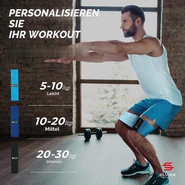 Еспандери для фітнесу ELVIRE SPORT (3 шт.) - гумові стрічки для сідниць, ніг, схуднення, йоги, пілатесу, кросфіту для жінок та чоловіків