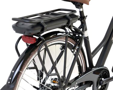Електровелосипед F.lli Schiano E-Ride 28'' для дорослих, трекінговий, комфорт, акумулятор до 25 км/год, з кошиком і захистом ланцюга, чорний