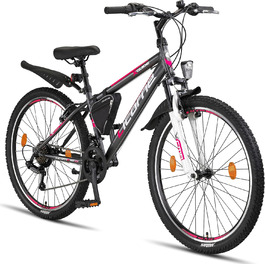 Гірський велосипед Licorne Bike Guide Premium 26 дюймів, 21 швидкість, для дівчат, хлопців, чоловіків і жінок