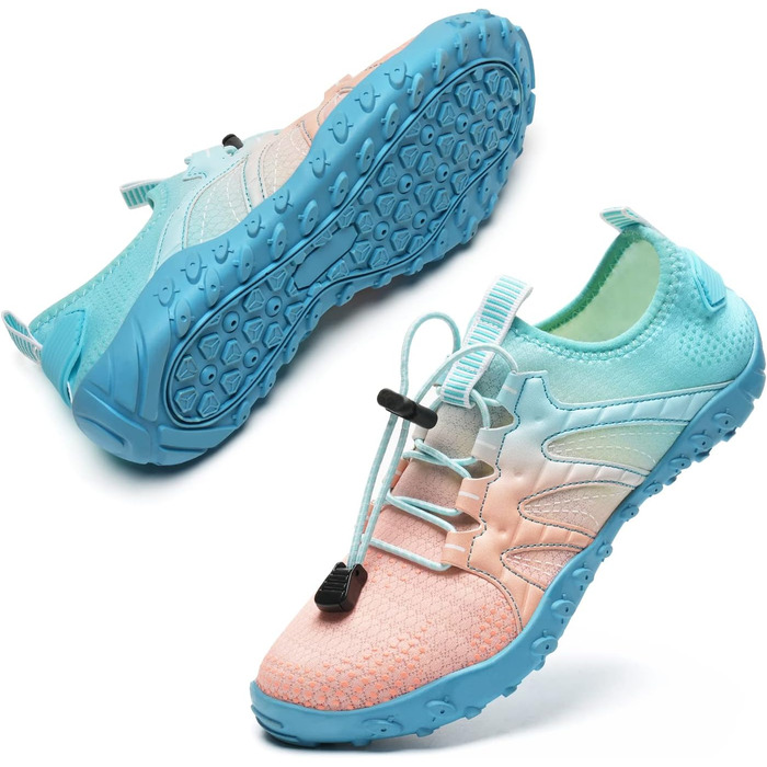 Взуття для плавання та відпочинку WateLves: чоловічі та жіночі шльопанці для пляжу, басейну та серфінгу, розмір 39 EU, рожевий та блакитний кольори