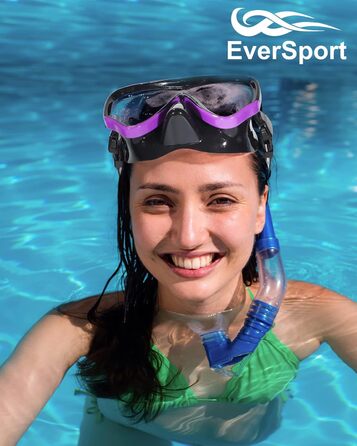 Плавальні окуляри EverSport для дорослих з носовою вставкою, прозора маска для плавання з широким оглядом для чоловіків, жінок і підлітків