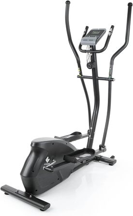 FitEngine Crosstrainer з 10 рівнями навантаження, великим дисплеєм та тримачем для планшета/смартфона, датчиками пульсу та неслизькими педалями (до 150 кг)