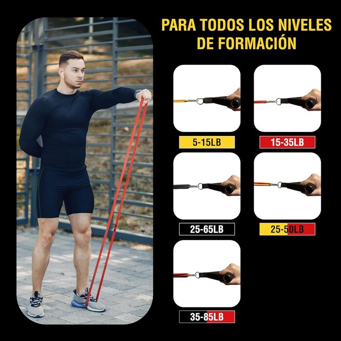 Еластичні стрічки для м'язів ACM, 3 рівні + анкер, домашня гімнастика, фітнес-стрічки, набір BE багатокольоровий