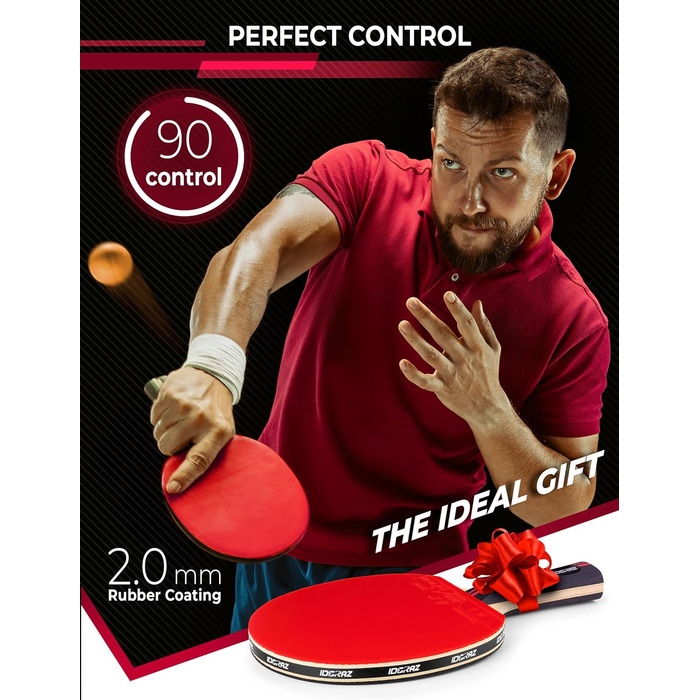 Пін-понг ракетка Idoraz Professional - професійна ракетка для настільного тенісу з чохлом, схвалена ITTF для турнірів