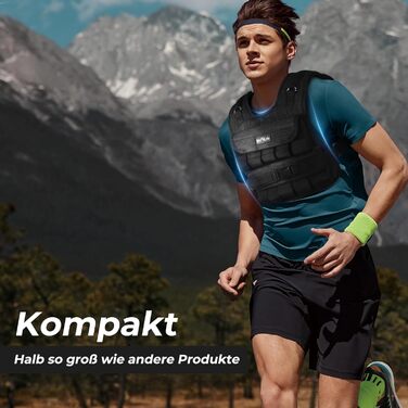 Вага для тренувань DH FitLife, 20 кг, регульована, для розвитку м'язів та силових тренувань, жіноча/чоловіча, чорна