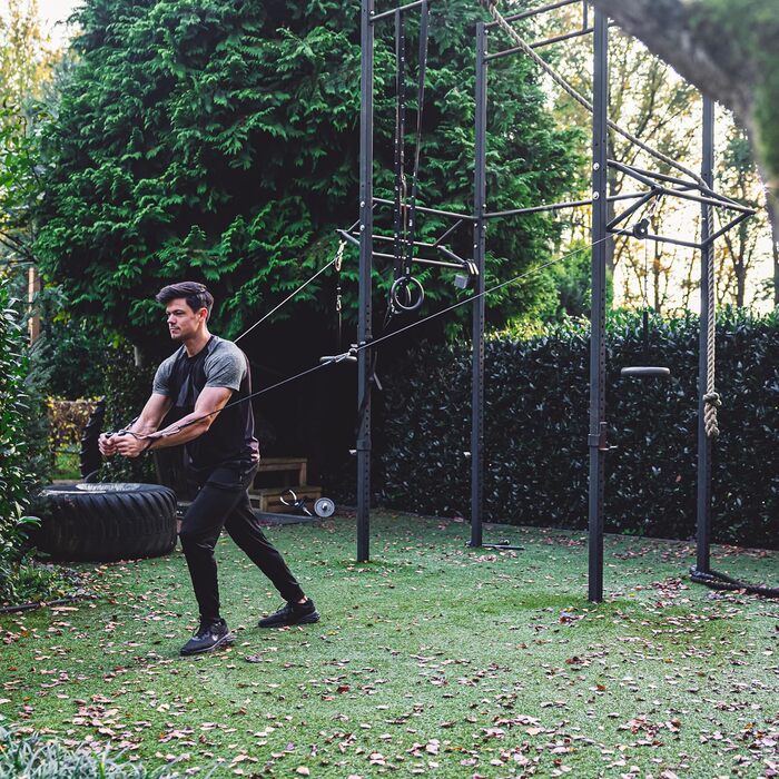Тренажер для лат-підтягувань Ruffman Fitness, тросовий тренажер для передпліччя, трицепса, силові вправи, домашній кабельний тренажер, фітнес-обладнання