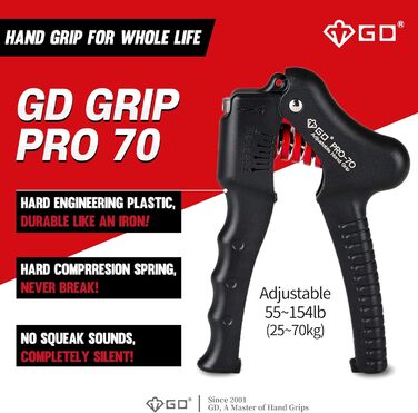 Регульований тренажер для рук GD GRIP Pro-70, 25-70 кг