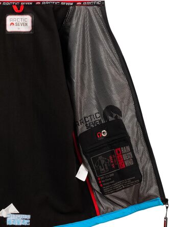 Чоловіча куртка Softshell AS301: водонепроникна outdoor-куртка з флісовою підкладкою, дихаюча, чорно-синя (5XL)