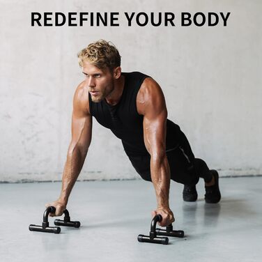 Набір для віджимань 5BILLION Liegestützgriffe - тренажер для дому, підтримка для віджимань, піна, чорний