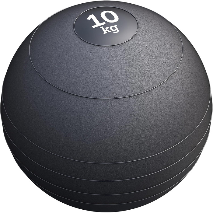М'яч Slam Ball GORILLA SPORTS 10 кг – антиковзний, для фітнесу та кросфіту, чорний, вага 10 кг